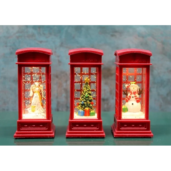 BUĞZ Telefon Kulübeli Işıklı Kar Küresi Alk3216