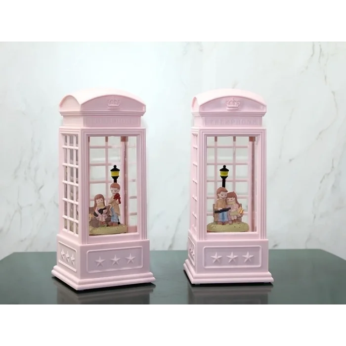 BUĞZ Telefon Kulübeli Kış Masalı Işıklı Müzikli Kar Küresi Alk3409