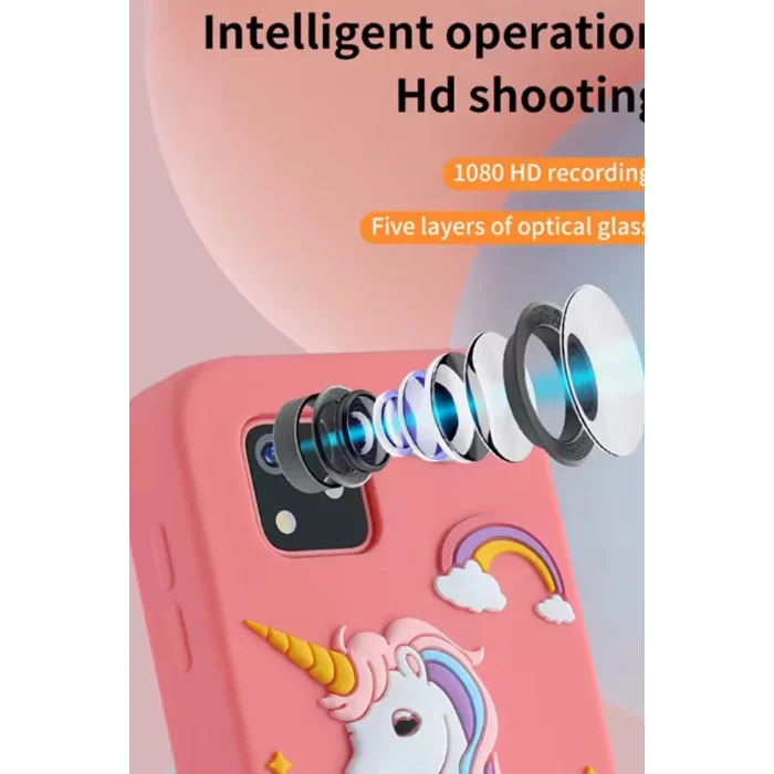 BUĞZ Telefon Modelli Çocuk Dijital Fotoğraf Makinası Çift Kameralı Dokunmatik Ekran 2.0 Ekran