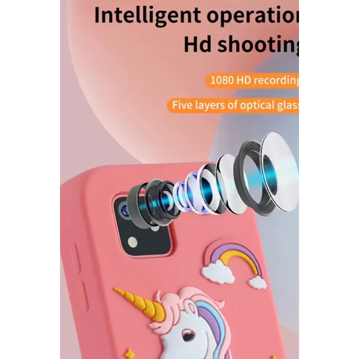 BUĞZ Telefon Modelli Çocuk Dijital Fotoğraf Makinası Çift Kameralı Dokunmatik Ekran 2.0 Ekran