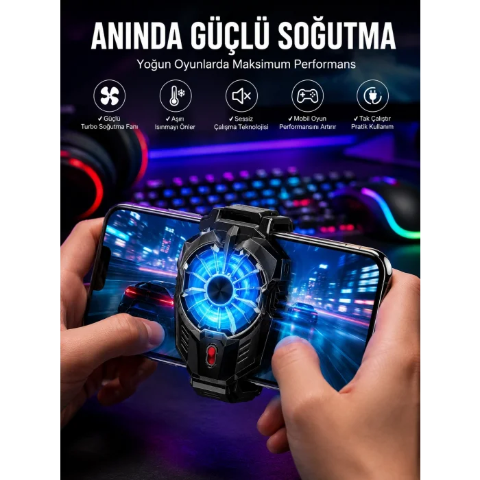 BUĞZ Telefon Soğutucu Fanlı Güçlü Motor Radyotör Soğutucu