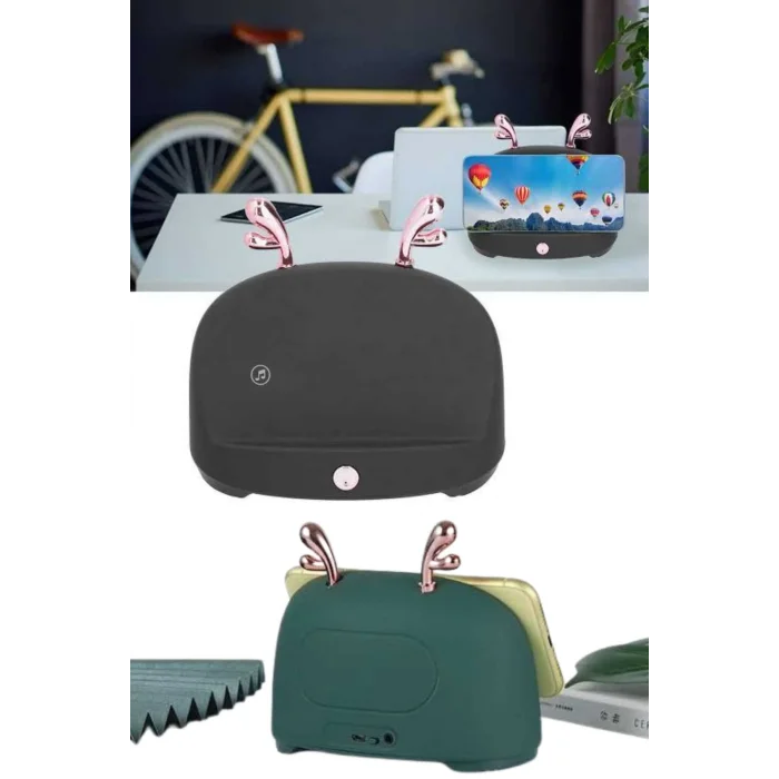 BUĞZ Telefon Tutucu Bluetooth Hoparlör Geyikli Renkli Uzun Ömürlü - BUĞZ