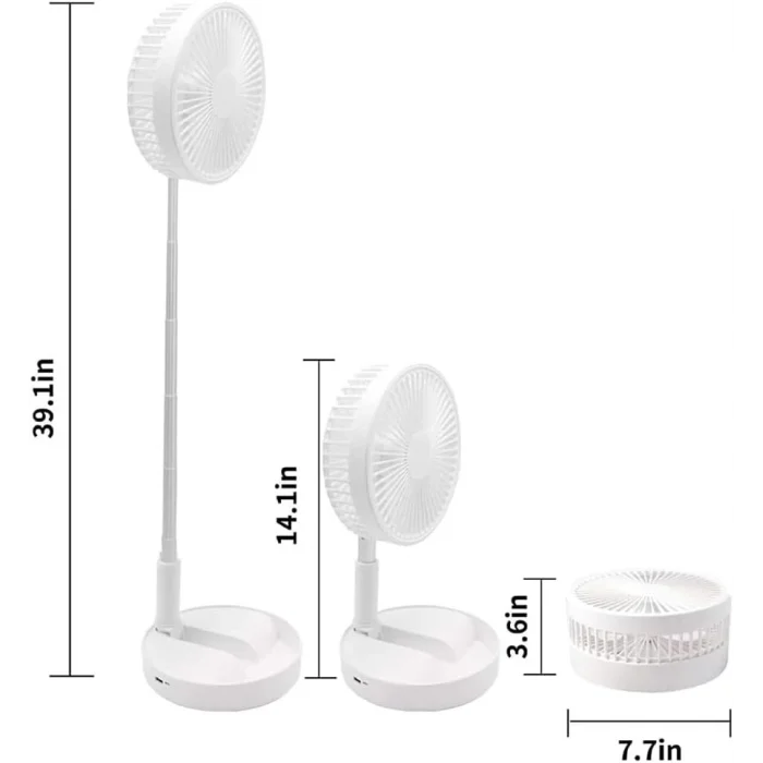 BUĞZ Teleskopik Fan Vantilatör 4 Modlu Şarjlı Katlanabilir Yükseltilebilir Taşınabilir Serinletici Portatif Masa Vantilatörü ( BUĞZ )