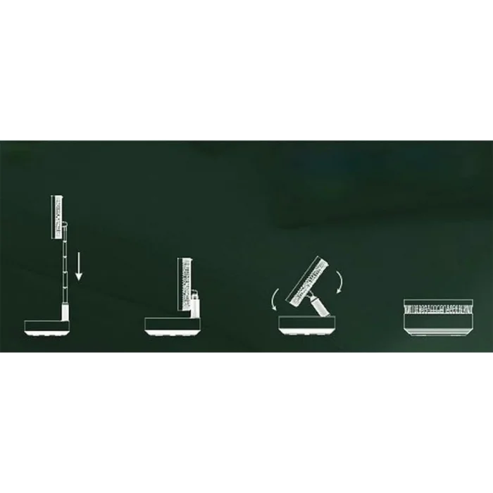 BUĞZ Teleskopik Fan Vantilatör 4 Modlu Şarjlı Katlanabilir Yükseltilebilir Taşınabilir Serinletici Portatif Masa Vantilatörü ( BUĞZ )