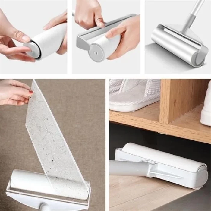 BUĞZ Teleskopik Saplı 24 Cm Yapışkanlı Tüy Rulosu Uzayabilen Hav Tüy Toz Toplayıcı Rulo 2 Yedekli ( BUĞZ )