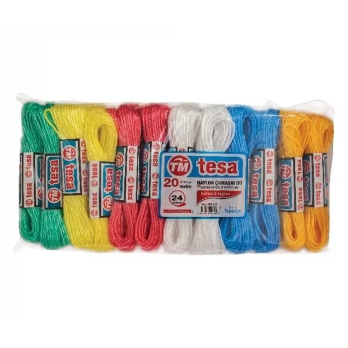 BUĞZ Temsan 20 Metre Naylon Çamaşır İpi 24lü