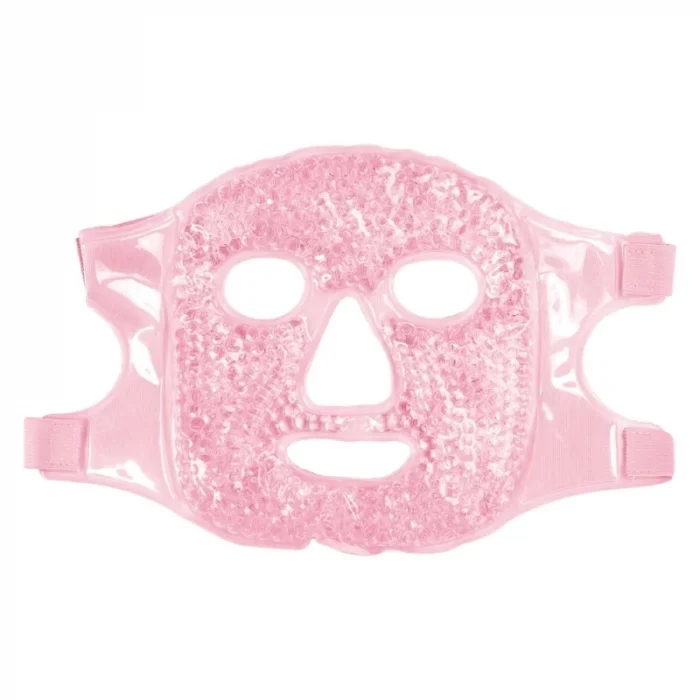 BUĞZ Terapi Jel Yüz Maskesi Soğuk Ve Sıcak Boncuklu Ayarlanabilir Maske (Pembe)