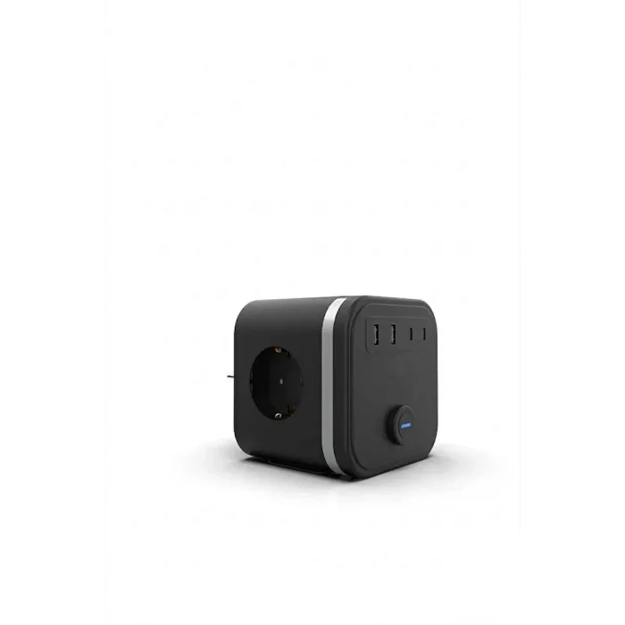 BUĞZ Termal Akım Korumalı Isıya Dayanıklı 3’lü Duvar Tipi Priz 2x Usb 2x Typce 3680 W