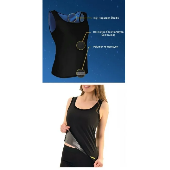 BUĞZ Termal Sauna Erkek Unisex Atlet ( M ) Neotex Terletme Atleti