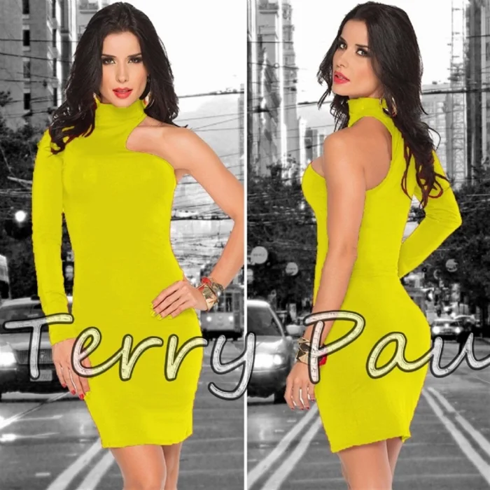 BUĞZ Terry Pau TP101061 Asimetrik Mini Elbise