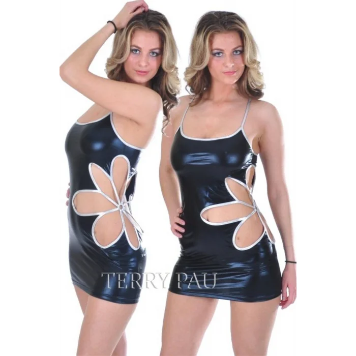 BUĞZ Terry Pau TP112113 Yaprak Dizayn Mini Elbise