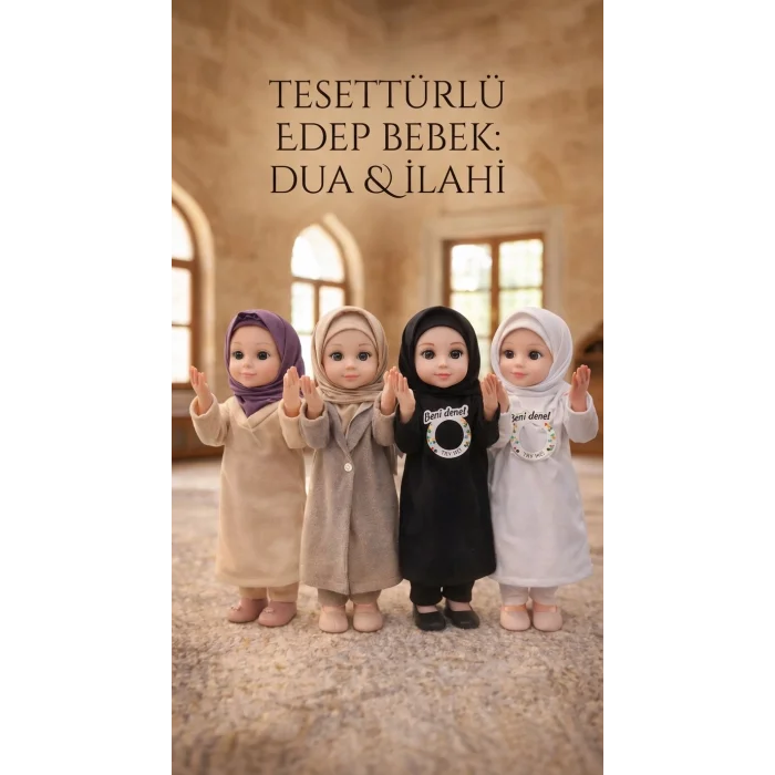 BUĞZ Tesettürlü Dua Eden ve İlahi Söyleyen Bebek - Ramazan Oyuncağı