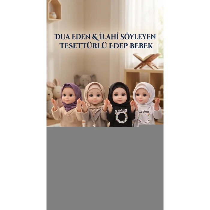 BUĞZ Tesettürlü Edep Bebek Dua Eden ve İlahi Söyleyen Ramazan Oyuncağı