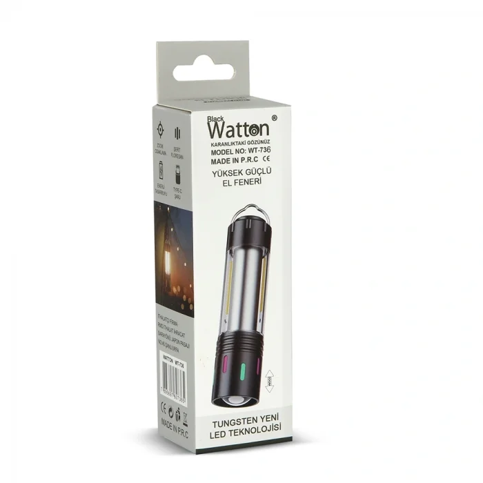 BUĞZ Tg Led Şarjlı Kamp Lambası Ortam Odak Aydınlatma  Wt-736