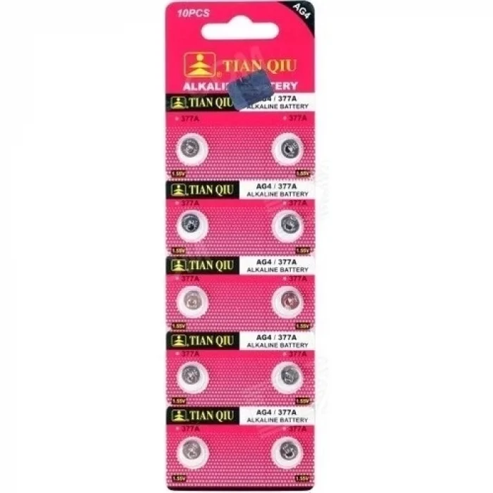 BUĞZ TıanQıu Ag4 Lr626/377 Alkalin 10lu Düğme Pil