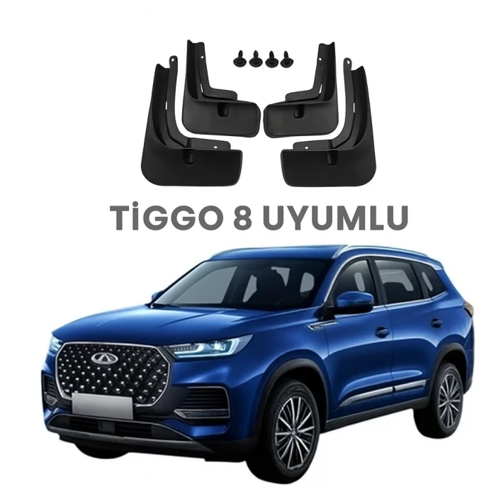 BUĞZ Tiggo 8 Pro Paçalık Tozluk Çamurluk Siyah 4lü