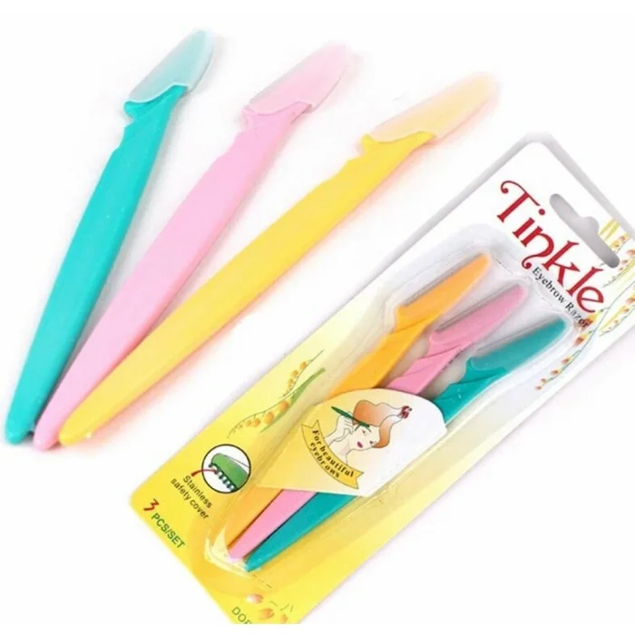 BUĞZ Tinkle Kaş Usturası 3lü Set - Mükemmel Kaşlar İçin Hassas ve Etkili Aracınız