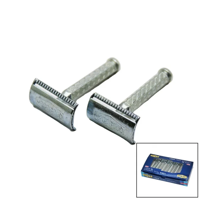 BUĞZ Tıraş Aparatı - Jilet Takmalı - Klasik Model - Metal Nikel Alaşımlı