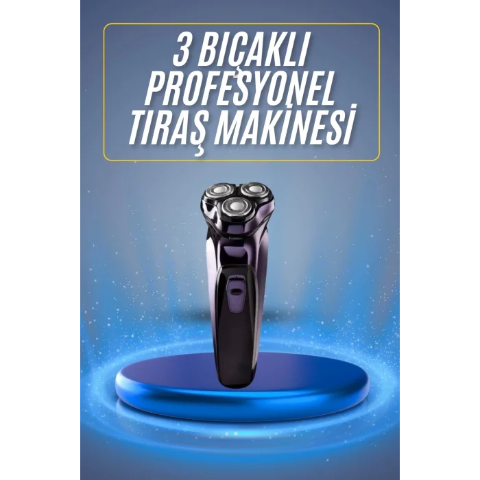  Tıraş Makinesi Hassas Ciltlere Özel Döner Başlıklı Pürüzsüz Görünüm