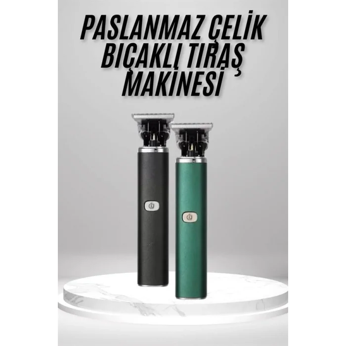  Tıraş Makinesi Profesyonel Paslanmaz Çelik T-bıçak Saç Sakal Ense Vücut