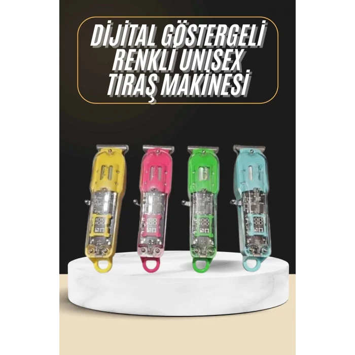  Tıraş Makinesi Renkli Dijital Göstergeli Epilasyon Öncesi Kısaltma Makinesi