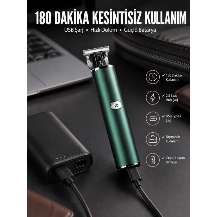 BUĞZ Tıraş Makinesi Saç Sakal Ense Çizim Ayarlanabilir Başlık Yeni Nesil