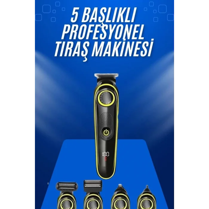 BUĞZ Tıraş Makinesi Şarjlı 5 Başlıklı Burun ve Kulak Temizleme - Lisinya