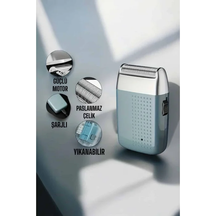 BUĞZ tıraş makinesi Sinek Kaydı Paslanmaz Çelik Taşınabilir Şarjlı - BUĞZ