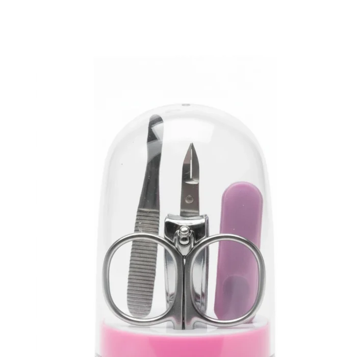 BUĞZ Tırnak Bakım Manikür Pedikür Seti 4 Parça Pembe Pratik Günlük Kullanım