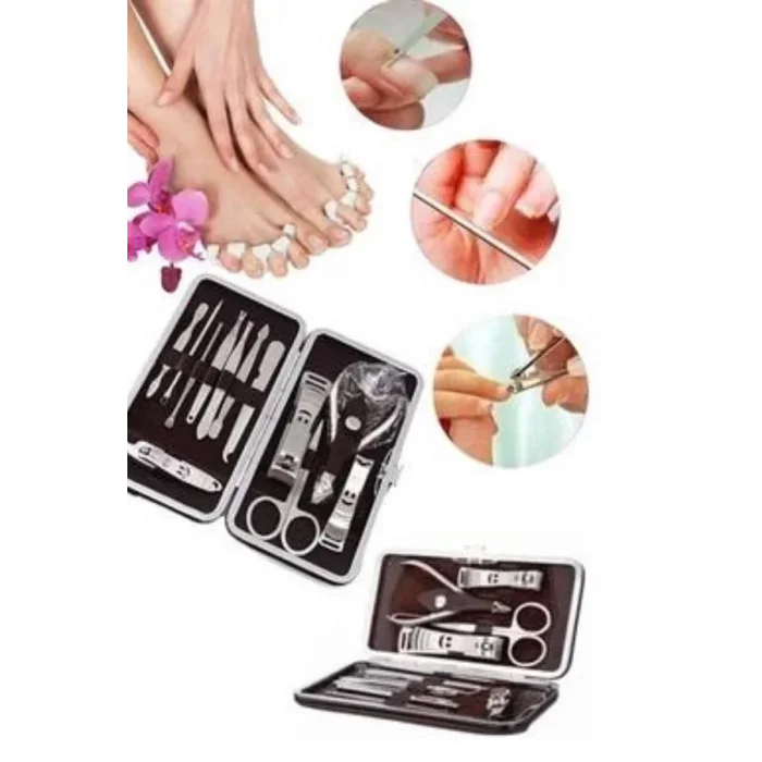  Tırnak Bakımı Tırnak Makası Profesyonel 12 Parça El Ayak Manikür Pedikür Seti