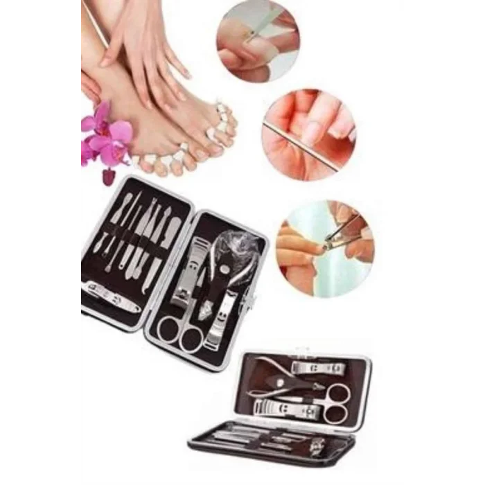 BUĞZ Tırnak Bakımı Tırnak Makası Profesyonel 12 Parça El Ayak Manikür Pedikür Seti - BUĞZ