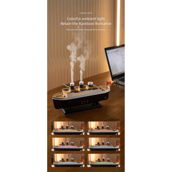  Titanic Aromaterapi Hava Nemlendirici Kuruluğu Önlemek Için Verimli Gemi Dizaynlı Difüzör