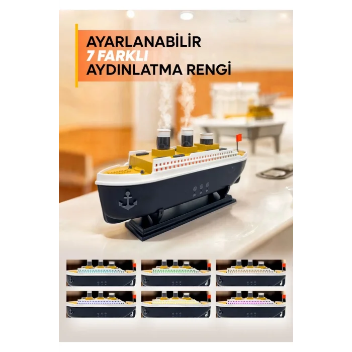  Titanic/Vapur/Gemi Aromaterapi Hava Nemlendirici Kuruluğu Önlemek Için Verimli Gemi Dizaynlı Difüzör