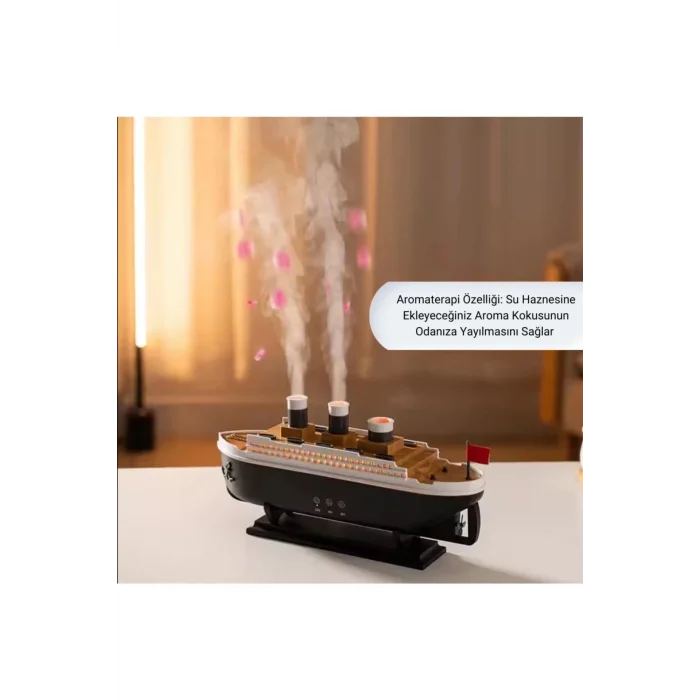  Titanic/Vapur/Gemi Aromaterapi Hava Nemlendirici Kuruluğu Önlemek Için Verimli Gemi Dizaynlı Difüzör