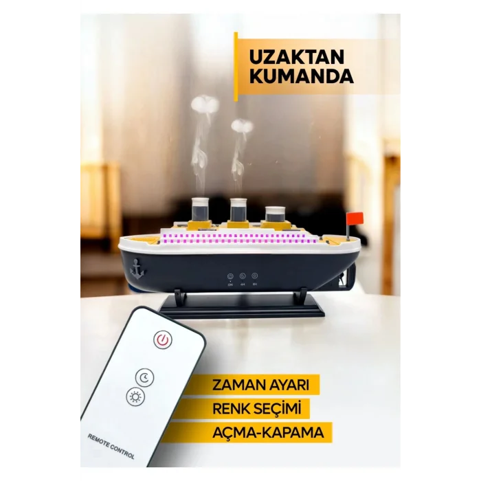  Titanic/Vapur/Gemi Aromaterapi Hava Nemlendirici Kuruluğu Önlemek Için Verimli Gemi Dizaynlı Difüzör