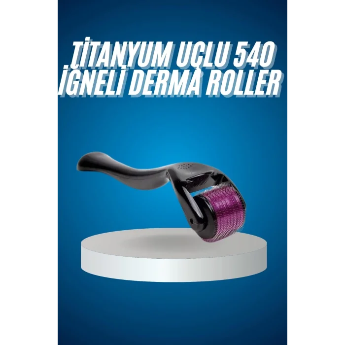  Titanyum Uçlu Derma Roller 540 İğneli 1 mm Gözenek Azaltıcı Akne İzlerine Uygun