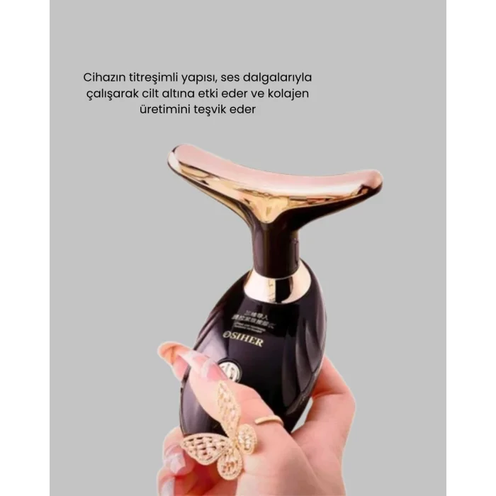 BUĞZ Titreşimli Cilt Gençleştirme Cihazı Yüz ve Boyun Sıkılaştırıcı