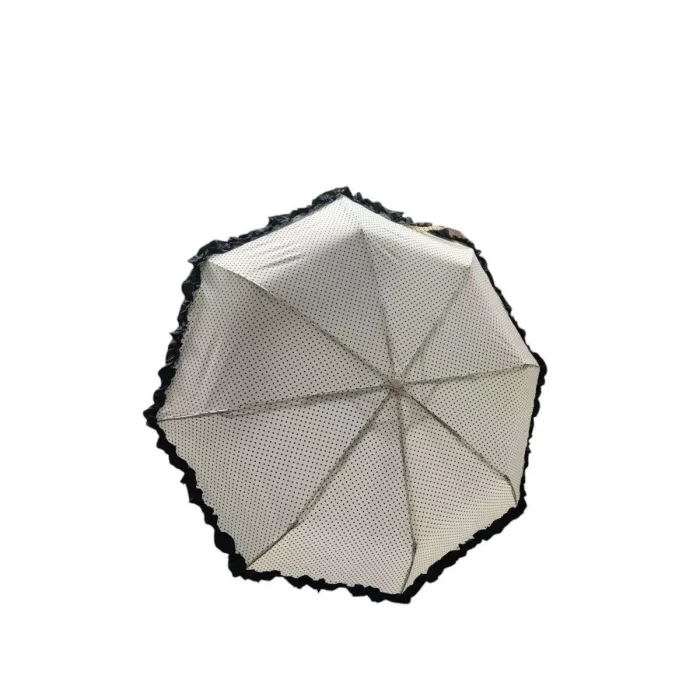  TK-3665 Katlanır Otomatik Şemsiye 8 Telli Desenli Fırfırlı