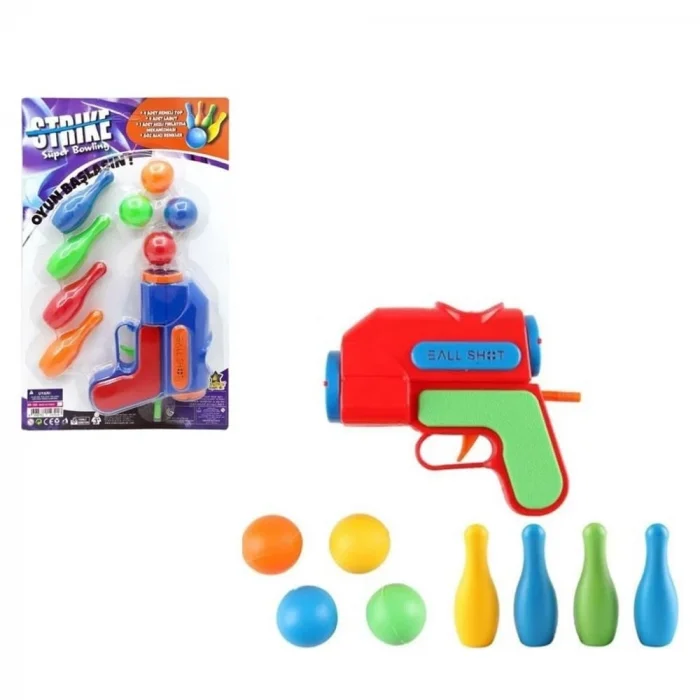 BUĞZ Top Atan Oyuncak Tabanca Strike Gun Bowling
