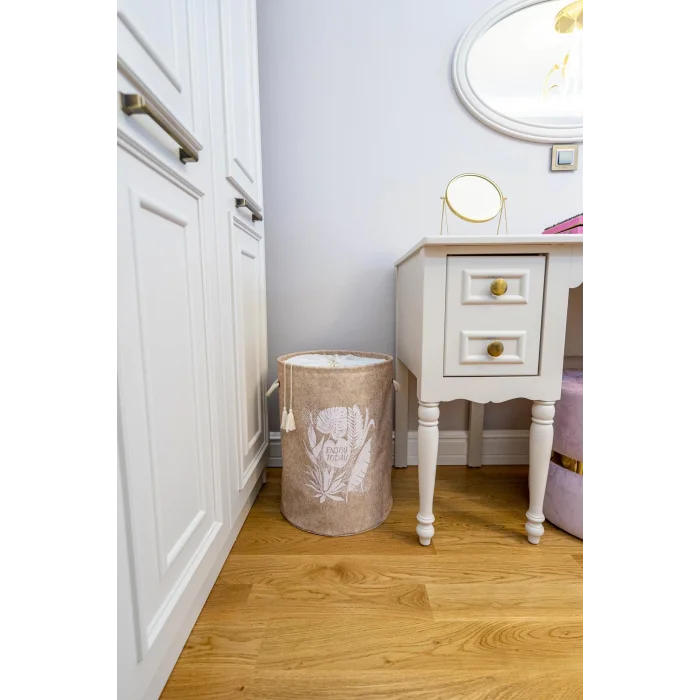 BUĞZ Torbalı ve Kulplu Püskül Detaylı Düzenleyici Çok Amaçlı Organizer Keçe Sepet -03631 ( BUĞZ )