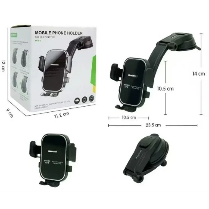 BUĞZ Torpido Üstü Vakumlu Araç Telefon Tutucu Ayarlanabilir Uzun Kollu