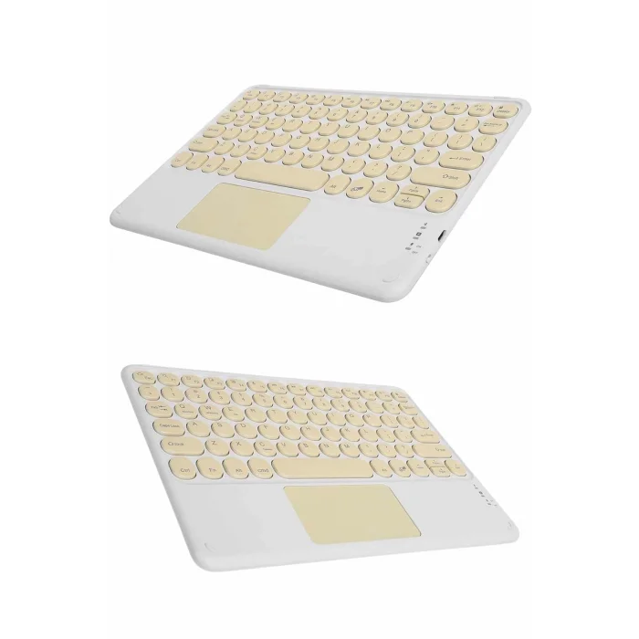BUĞZ Touchpad Tüm Cihazlara Uyumlu Bluetooth Klavye Touchpad Slim Kablosuz Wifi Q Klavye - BUĞZ