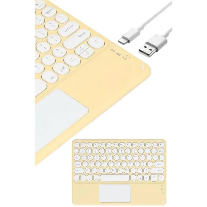 BUĞZ Touchpad Uyumlu Bluetooth Klavye Slim Kablosuz Wifi Q Klavye