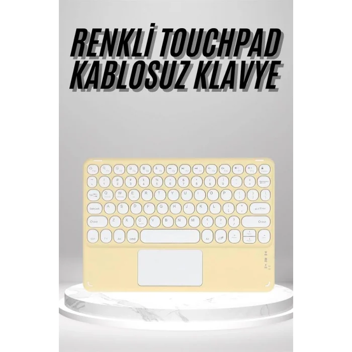 BUĞZ Touchpad Uyumlu Bluetooth Klavye Slim Kablosuz Wifi Q Klavye - BUĞZ