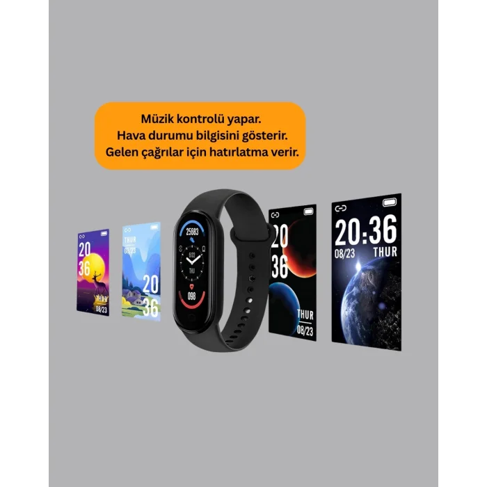  TPU ve Silikon Kordonlu Akıllı Bileklik – 20 Gün Bekleme Süresi