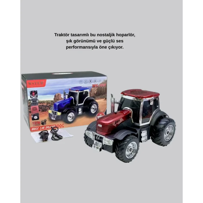 BUĞZ Traktör Tasarımlı Bluetooth Hoparlör 12W TWS Destekli Nostaljik Model - BUĞZ