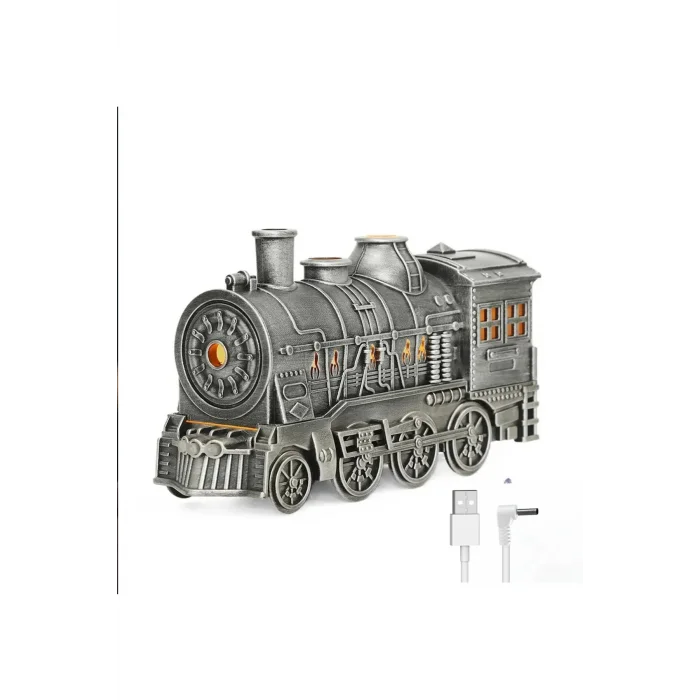 BUĞZ Tren Şeklinde Buharlı Oda Hava Nemlendirici Işık Buhar Makinesi Kumandalı - Lisinya