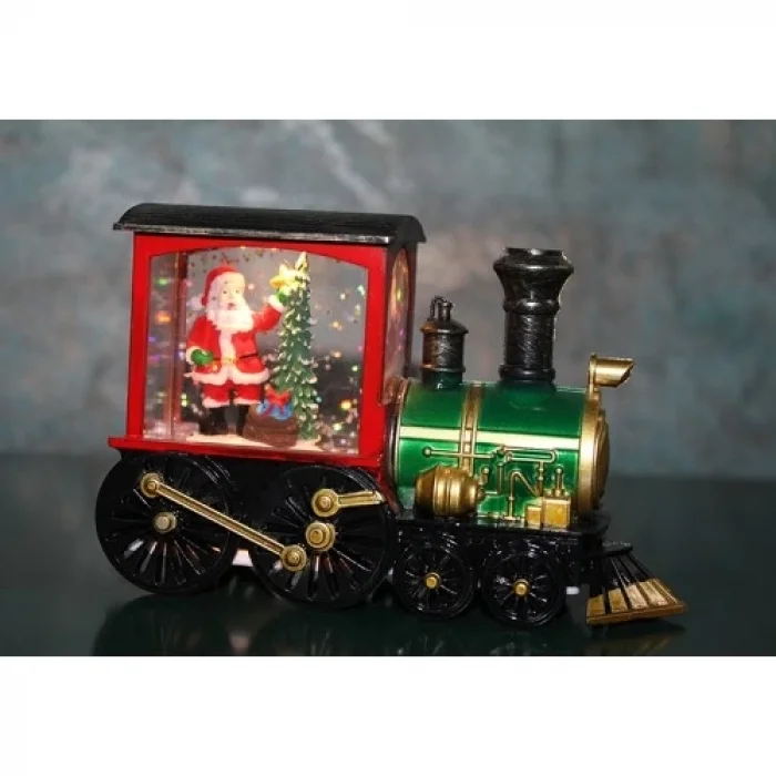  Trenli Yılbaşı Işıklı Kar Küresi Model 1