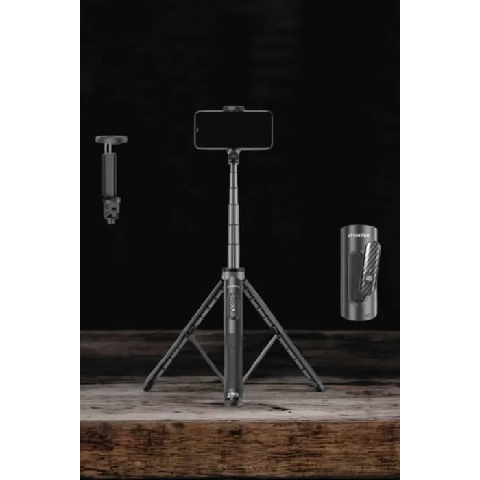 BUĞZ Tripod Kablosuz Bluetooth Bağlantılı Selfie Çubuğu 360 Derece Dönebilen