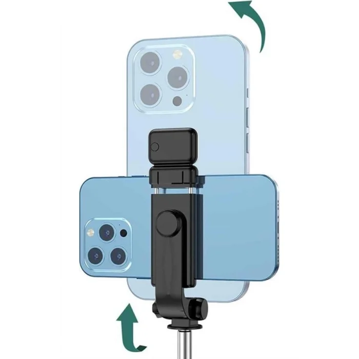 BUĞZ Tripod Selfie Çubuğu Bluetooth Kumandalı Kablosuz Led Işıklı